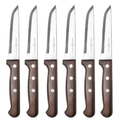Classic biffkniv 6 stk natur/blank