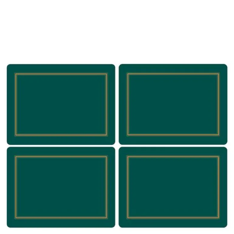 Classic bordbrikke 40x30 cm 4 stk emerald