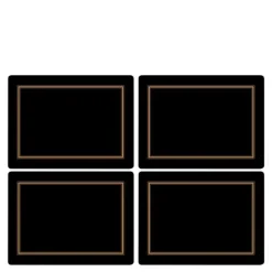 Classic bordbrikke 40x30 cm 4 stk svart