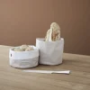 Classic brødpose stor 23x21 cm sand/hvit