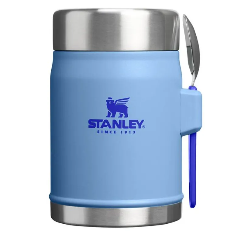 Classic mattermos med skje 0,4L blue sky