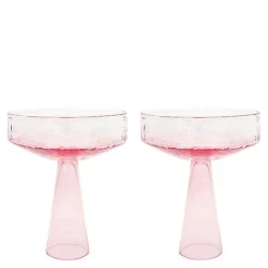 Claude champagneglass 25 cl 2 stk rosa