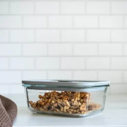 Clear Nest oppbevaringsboks 0,8L klar/lys grå