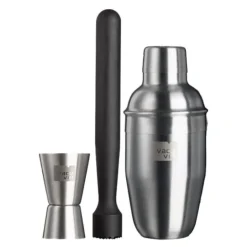 Cocktailsett Basic sølv/svart
