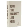 Coffee Table Book med brannteppe 16x28 cm kremhvit
