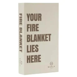 Coffee Table Book med brannteppe 16x28 cm kremhvit