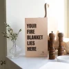 Coffee Table Book med brannteppe 16x28 cm beige