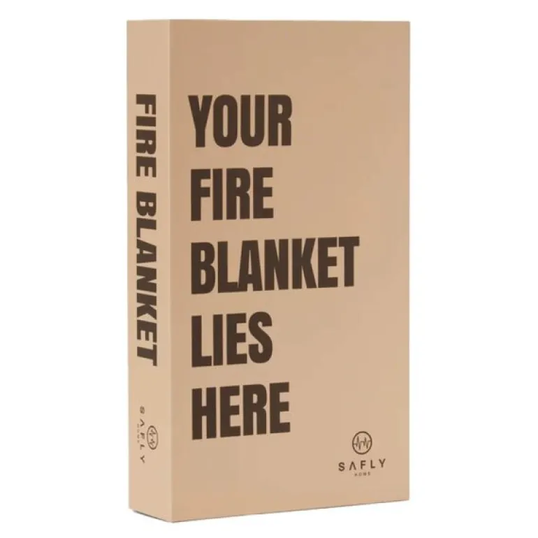 Coffee Table Book med brannteppe 16x28 cm beige