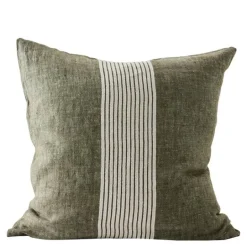 Colette putetrekk i lin 50x50 cm grønne striper