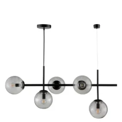 COMO pendel 39 cm smoke/svart