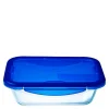 Cook & Go matboks 24x18cm 1,9L klar/blå