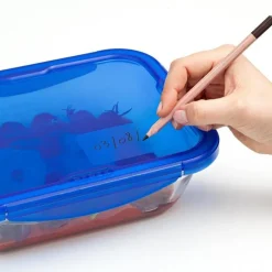 Cook & Go matboks 24x18cm 1,9L klar/blå