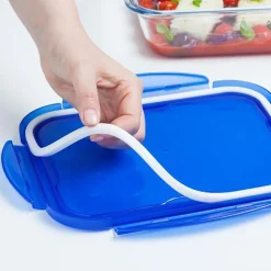 Cook & Go matboks 24x18cm 1,9L klar/blå