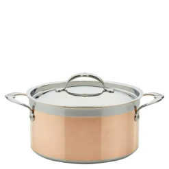 Copperbond gryte med lokk 5,7L kobber
