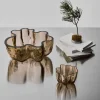 Crackle lyktglass 5,8 cm taupe
