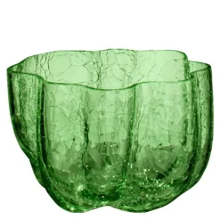 Crackle lyslykt 5,8 cm mørk grønn