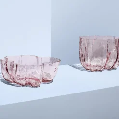 Crackle skål 10,5 cm rosa