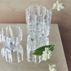Crackle vase 12 cm klar