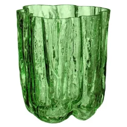 Crackle vase 12 cm mørk grønn