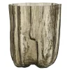 Crackle vase 27 cm taupe