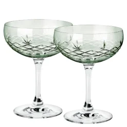 Crispy Gatsby champagneskål 30 cl 2 stk emerald