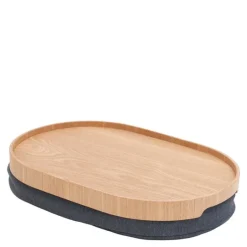 Curveline knebrett anti-slip 39x26 cm piltre/grå