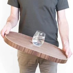 CurveLine serveringsbrett anti-slip 47x34 cm valnøtt