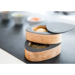 Curve Nupo salt og pepper sett 8x10 cm svart