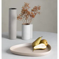 Curve Stoneware serveringsfat 35x30 cm sand