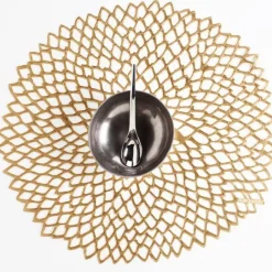 Dahlia spisebrikke 36 cm brass