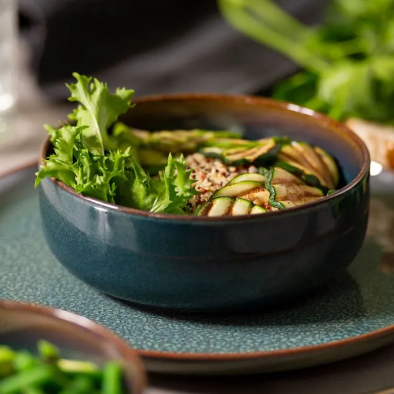 Denim frokostsett 6 deler