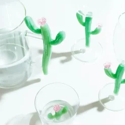 Desert Plants vannglass 30 cl  kaktus matt grønn