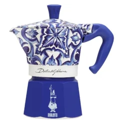 D&G moka express 130 ml 3-kopper blå