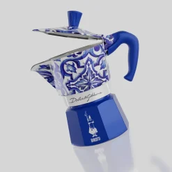 D&G moka express 130 ml 3-kopper blå