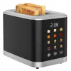 Digital brødrister 2 skiver 800W svart
