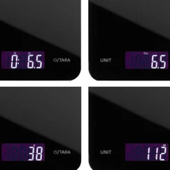 Digital kjøkkenvekt svart 1g/5kg