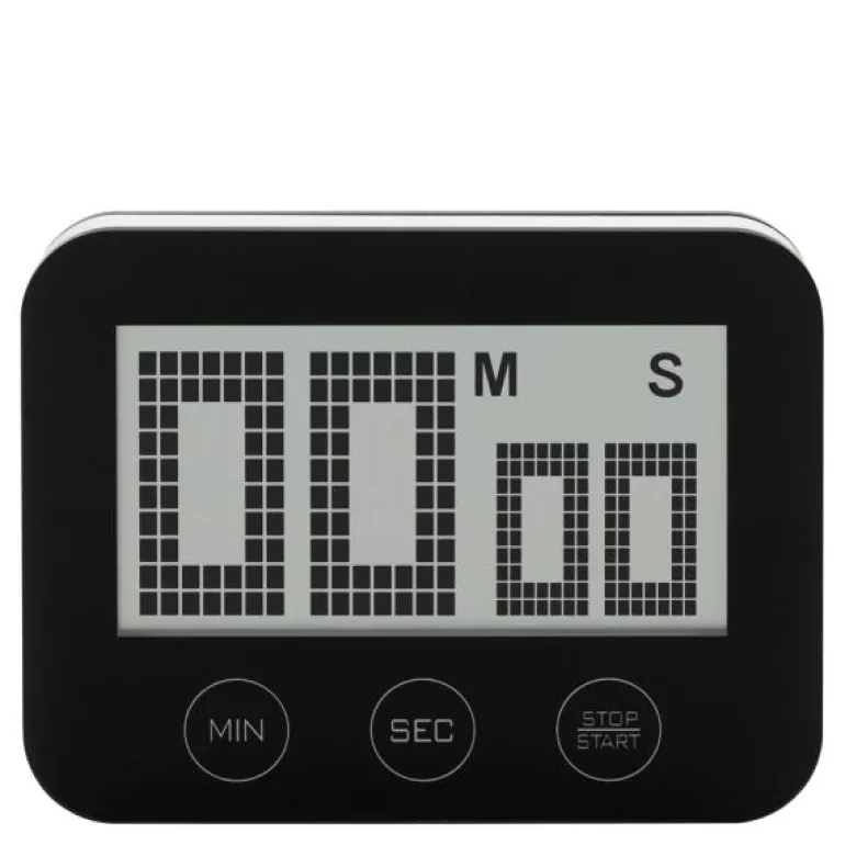 Digital timer stål svart