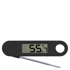 Digitalt termometer sammenleggbar svart