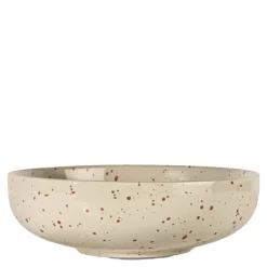 Ditte serveringsskål 21x7 cm beige/burgunder
