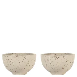 Ditte skål 12x7 cm 2 stk beige/burgunder