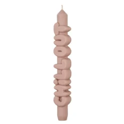 3D kronelys 23 cm CHILL OUT krem