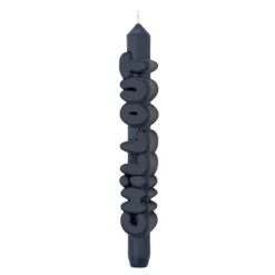 3D kronelys 23 cm CHILL OUT svart