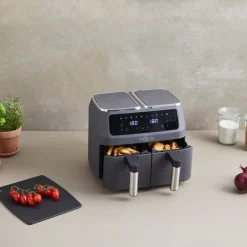 Dobbelt airfryer 2 x 4 L 2800W med belegg