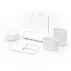 Do-Dish såpedispenser/oppvaskstativ 21,5x12x16 cm hvit