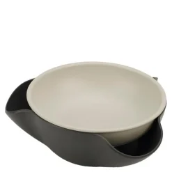Double dish skål 2 deler grå