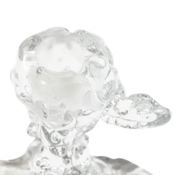 Drip lysestake i glass 14 cm klar