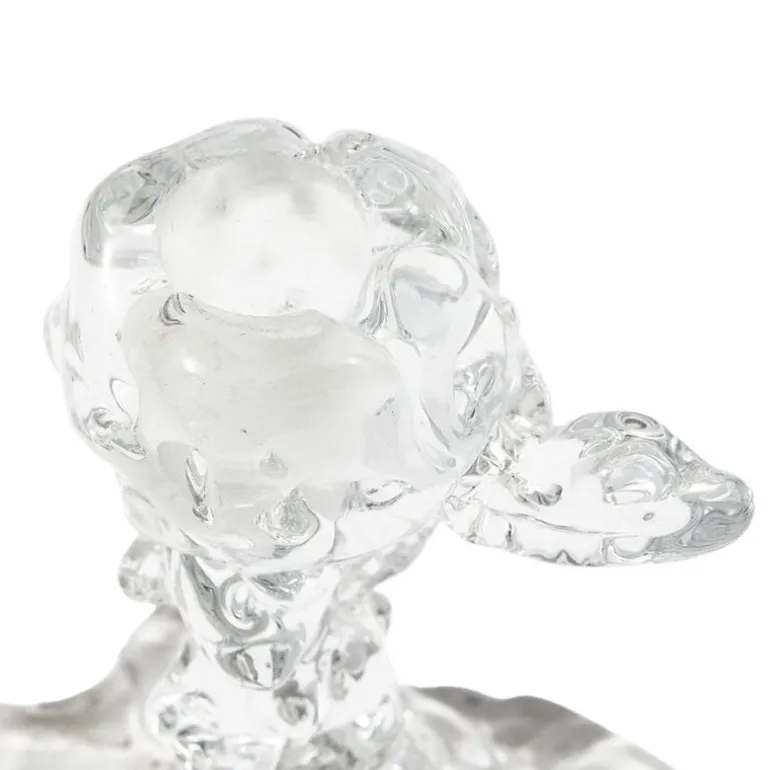Drip lysestake i glass 14 cm klar