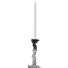 Drip lysestake i glass L 25 cm svart