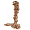 Drip lysestake L 25 cm rosegull