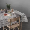Duk 140x140 cm small stripes hvit